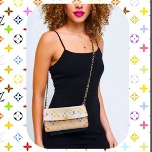 Louis Vuitton Monogram Multicolor Porte Feuille Sarah Long Bifold Wallet